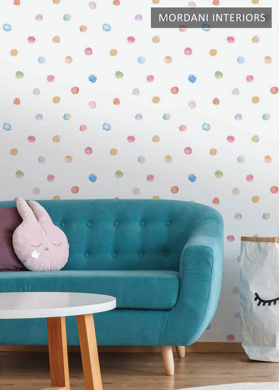 POLKA DOTS  LITTLE LOVE KIDS WALLPAPER DESIGN